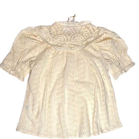 -House of Harlow 1960 Ecru Eyelet Top NWT - Picture 3 of 7